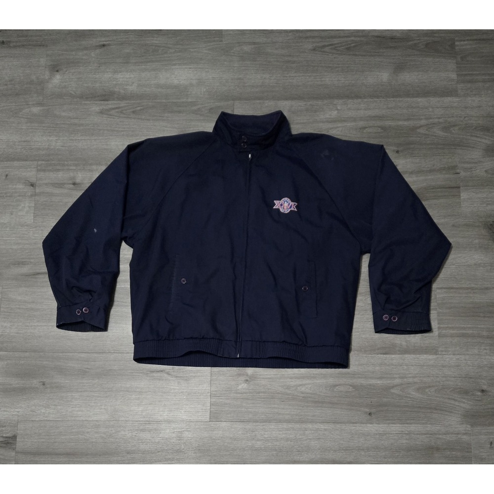Vintage Antigua Super Bowl 26 XXVI Jacket Flannel Lined‎ Large Redskins Vs Bills